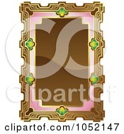Poster, Art Print Of Ornate Brown Pink And Gold Frame With Copyspace