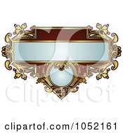 Royalty Free Vector Clip Art Illustration Of An Ornate Red And Gold Frame With Copyspace