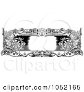 Poster, Art Print Of Vintage Black And White Rococo Or Baroque Horizontal Frame