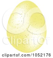 Royalty Free 3d Vector Clip Art Illustration Of A 3d Speckled Pastel Yellow Easter Egg
