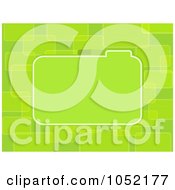 Green Tabbed Label On A Green Abstract Background