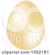 Poster, Art Print Of 3d Speckled Pastel Orange Easter Egg