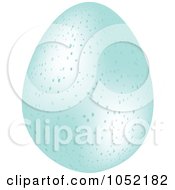 Poster, Art Print Of 3d Speckled Pastel Blue Easter Egg