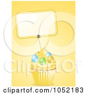Poster, Art Print Of 3d Blank Label On An Easter Cupcake