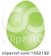 Poster, Art Print Of 3d Speckled Green Easter Egg