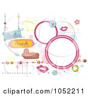 Royalty Free Vector Clip Art Illustration Of A Best Friends Forever Signs With Circle Frames