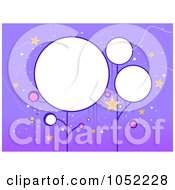 Royalty Free Vector Clip Art Illustration Of A Purple Background With Circular Frames