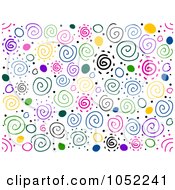 Poster, Art Print Of Background Of Colorful Swirls On White