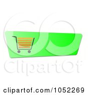 Poster, Art Print Of Lime Green Shopping Cart Button