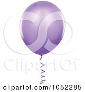 Royalty Free Vector Clip Art Illustration Of A Purple Helium Party Balloon Logo