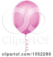 Poster, Art Print Of Pink Helium Party Balloon Logo