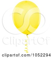 Poster, Art Print Of Yellow Helium Party Balloon Logo