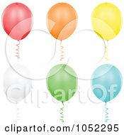 Poster, Art Print Of Digital Collage Of Helium Party Balloons - 1