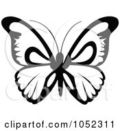 Poster, Art Print Of Black And White Flying Butterfly Logo - 7