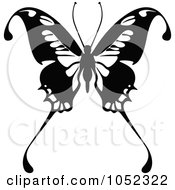 Poster, Art Print Of Black And White Flying Butterfly Logo - 11