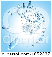 Royalty Free 3d Clip Art Illustration Of A 3d Blue Water Splash Background 2