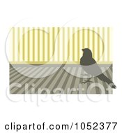 Silhouetted Canary Over Stripes - 1