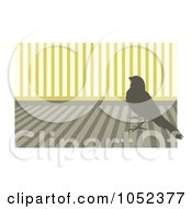 Poster, Art Print Of Silhouetted Canary Over Stripes - 1