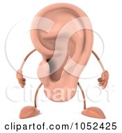 Royalty Free 3d Clip Art Illustration Of A 3d Ear Character by Julos