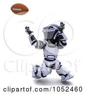 Poster, Art Print Of 3d Robot Playing Football