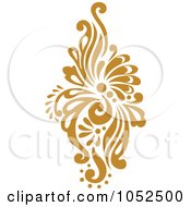 Poster, Art Print Of Gold Damask Design Element - 2