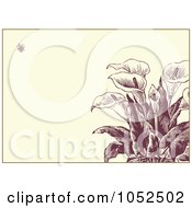 Poster, Art Print Of Calla Lily Flower Invitation Background - 1
