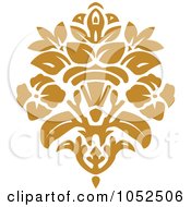 Poster, Art Print Of Gold Damask Design Element - 4