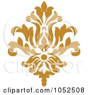 Poster, Art Print Of Gold Damask Design Element - 7