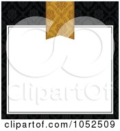 Poster, Art Print Of Gold Book Mark Over A White Text Box On Floral Black