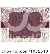 Poster, Art Print Of Distressed Red And Beige Floral Damask Invitation Background With A Red Text Box - 2