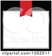 Poster, Art Print Of Red Book Mark Over A White Text Box On Black