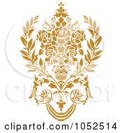 Poster, Art Print Of Gold Damask Design Element - 5