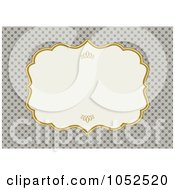 Poster, Art Print Of Tan Floral Invitation Background With A Gold And Beige Text Box