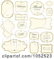 Poster, Art Print Of Digital Collage Of Beige Wedding Labels And Greetings