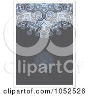 Poster, Art Print Of Blue And Gray Invitation Background With White Borders