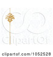 Poster, Art Print Of Gold Damask Border On Gray