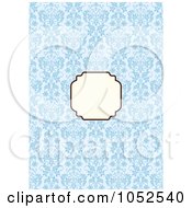 Poster, Art Print Of Blue Invitation Background With A Beige Text Box - 13