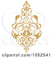 Poster, Art Print Of Gold Damask Design Element - 3