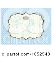 Poster, Art Print Of Blue Invitation Background With A Beige Text Box - 3