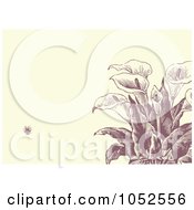 Poster, Art Print Of Calla Lily Flower Invitation Background - 2