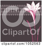 Poster, Art Print Of Mauve And Pink Lily Invitation Background
