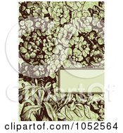 Green And Brown Lilac Flower Invitation Background