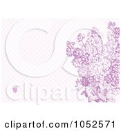 Royalty Free Vector Clip Art Illustration Of A Purple Lilac Flower Invitation Background by BestVector