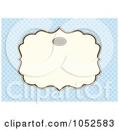 Poster, Art Print Of Blue Invitation Background With A Beige Text Box - 8