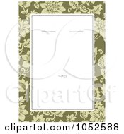 Poster, Art Print Of Green Floral Invitation Design With White Copyspace