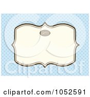 Royalty Free Vector Clip Art Illustration Of A Blue Invitation Background With A Beige Text Box 7