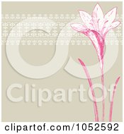 Poster, Art Print Of Pink And Tan Lily Invitation Background