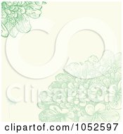 Green Lilac Flowers Invitation Background