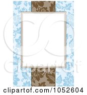Poster, Art Print Of Blue Floral Invitation Background - 4