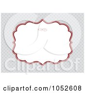 Poster, Art Print Of Gray Pattern Invitation Background With A Red And White Text Box